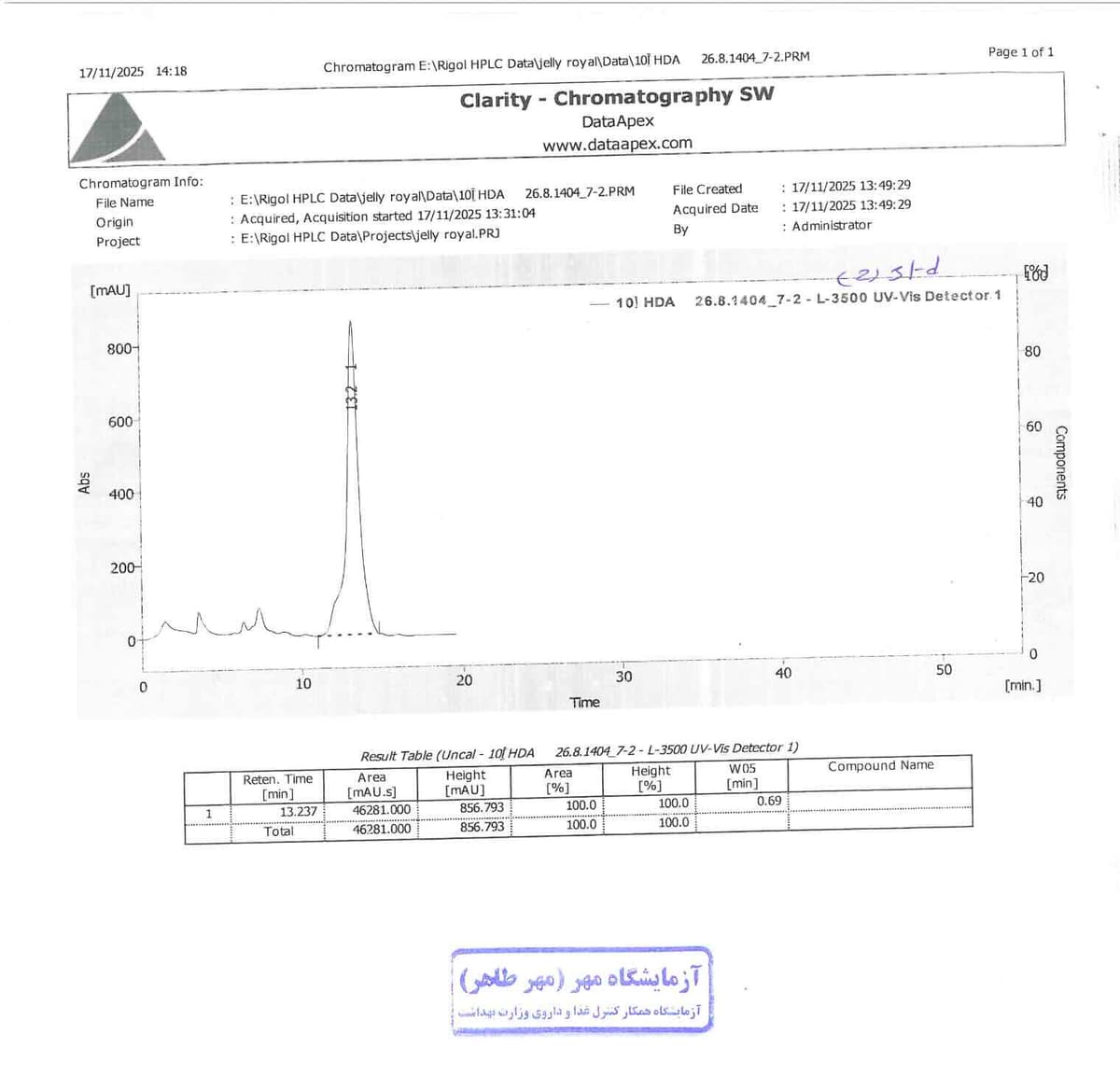 آزمایشگاه مهر طاها