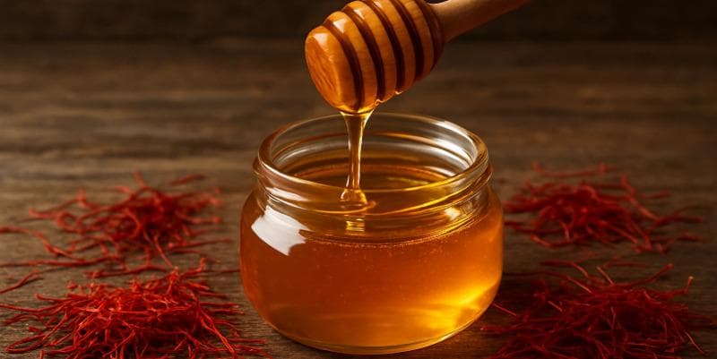 راز طلایی طبیعت؛ معجون عسل و زعفران برای آرامش انرژی و جوانی